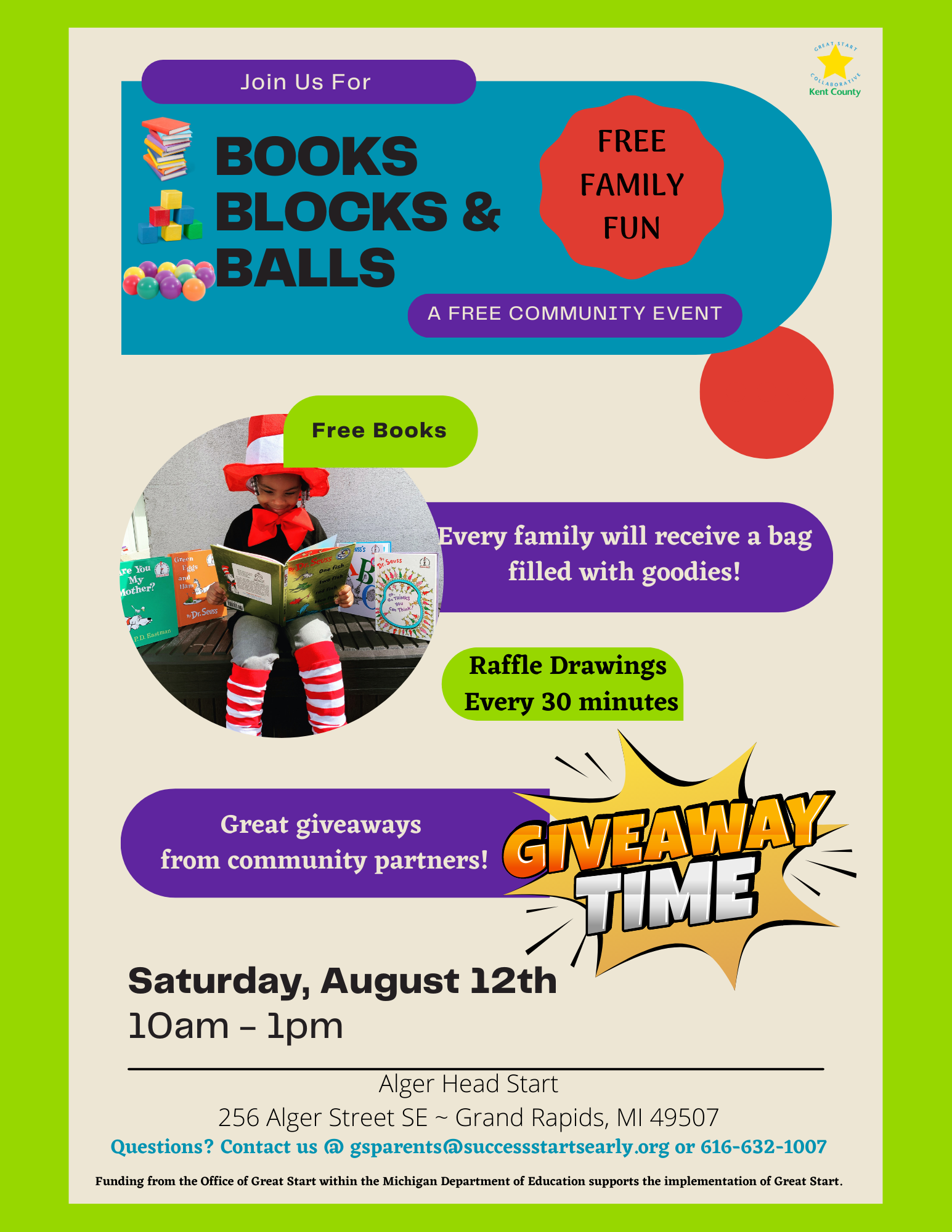 Join us this August for our 3rd Annual Books, Blocks & Balls Event!